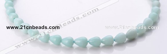 CAM66 8*10mm teardrop natural amazonite gemstone beads Wholesale