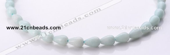 CAM67 teardrop 8*12mm natural amazonite gemstone beads Wholesale