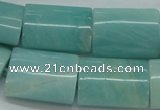 CAM672 15.5 inches 18*25mm flat tube amazonite gemstone beads