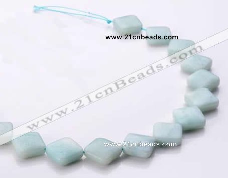 CAM71 6*16*16mm rhombic natural amazonite beads Wholesale