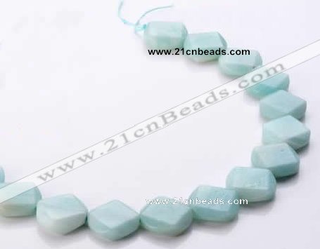 CAM73 20*20mm faceted rhombic natural amazonite beads Wholesale