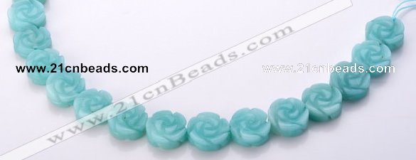 CAM79 natural amazonite 5*14mm carved flower beads Wholesale