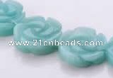 CAM81 carved flower natural amazonite 5*18mm beads Wholesale