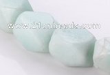 CAM85 faceted pebble 13*16mm natural amazonite beads wholesale