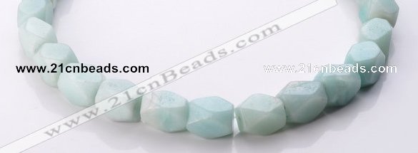 CAM85 faceted pebble 13*16mm natural amazonite beads wholesale