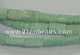 CAM854 15.5 inches 8*12mm flat tube natural Russian amazonite beads