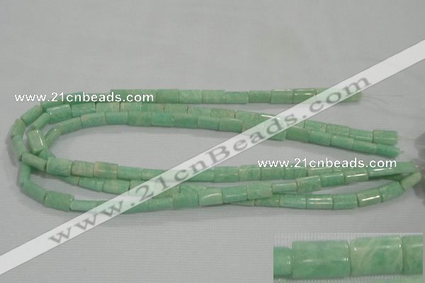 CAM854 15.5 inches 8*12mm flat tube natural Russian amazonite beads