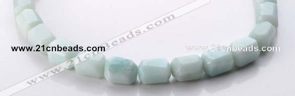 CAM86 16*17mm faceted pebble natural amazonite beads wholesale