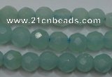 CAM905 15.5 inches 4mm faceted round amazonite gemstone beads wholesale