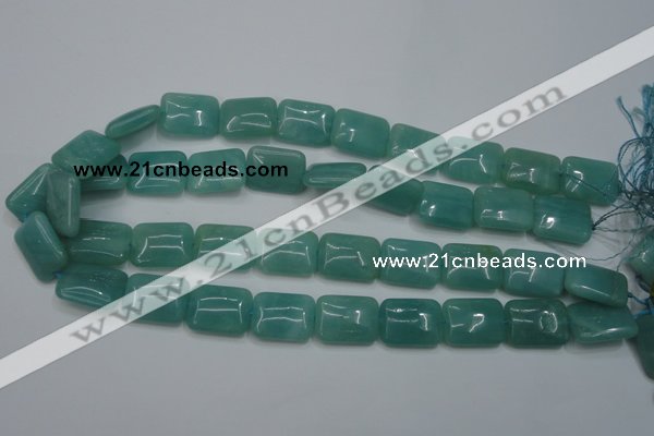 CAM935 15.5 inches 15*20mm rectangle amazonite gemstone beads wholesale