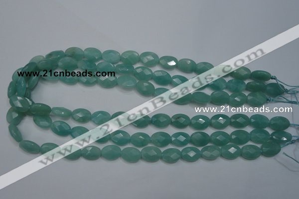 CAM951 15.5 inches 10*14mm faceted oval amazonite gemstone beads wholesale