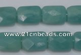 CAM961 15.5 inches 12*16mm faceted rectangle amazonite gemstone beads