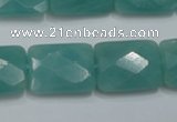 CAM963 15.5 inches 15*20mm faceted rectangle amazonite gemstone beads