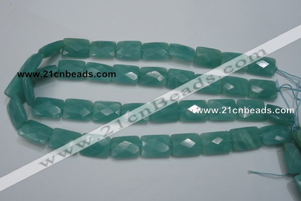 CAM963 15.5 inches 15*20mm faceted rectangle amazonite gemstone beads