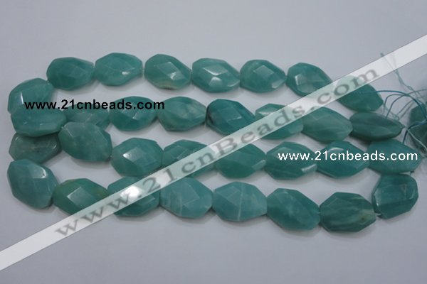 CAM968 15.5 inches 18*25mm twisted & faceted freefrom amazonite beads