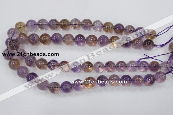 CAN05 15.5 inches 14mm round natural ametrine gemstone beads