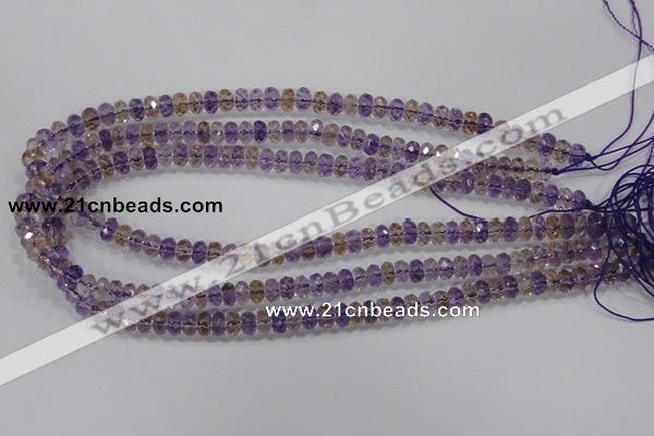 CAN15 15.5 inches 4*6mm faceted rondelle natural ametrine beads