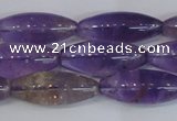 CAN178 15.5 inches 12*30mm rice natural ametrine gemstone beads