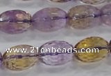 CAN21 15.5 inches 13*18mm faceted rice natural ametrine beads