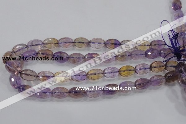 CAN21 15.5 inches 13*18mm faceted rice natural ametrine beads