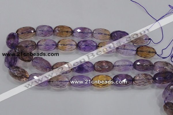 CAN22 15.5 inches 15*25mm faceted rice natural ametrine beads