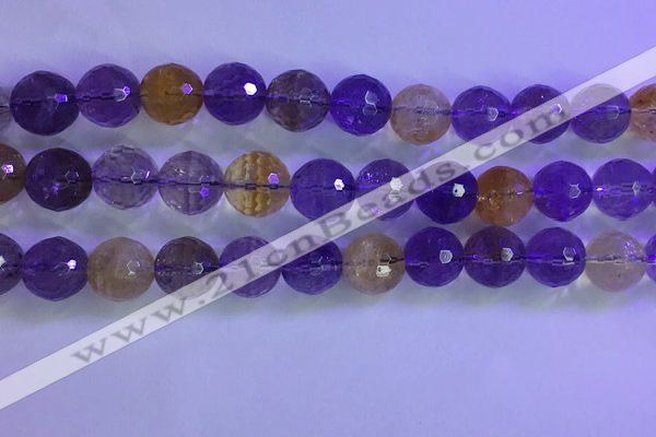 CAN227 15.5 inches 11mm faceted round ametrine beads wholesale