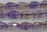 CAN23 15.5 inches 10*14mm faceted teardrop natural ametrine beads