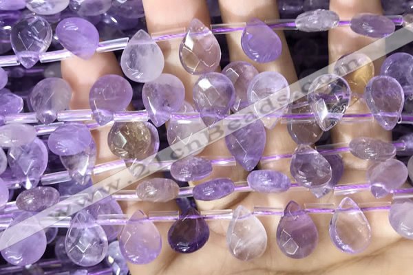 CAN239 Top drilled 10*14mm faceted briolette ametrine beads