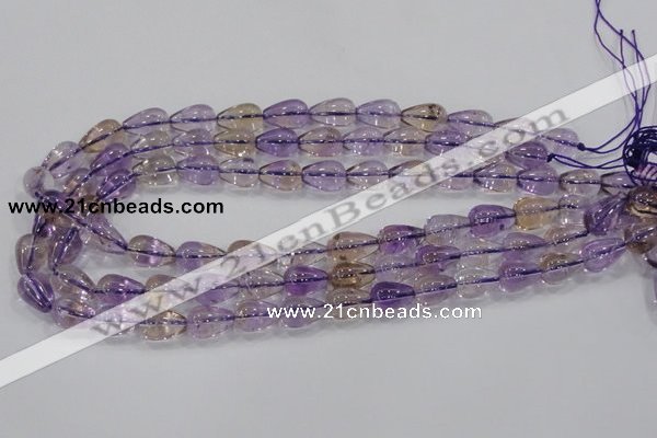 CAN26 15.5 inches 10*14mm teardrop natural ametrine gemstone beads