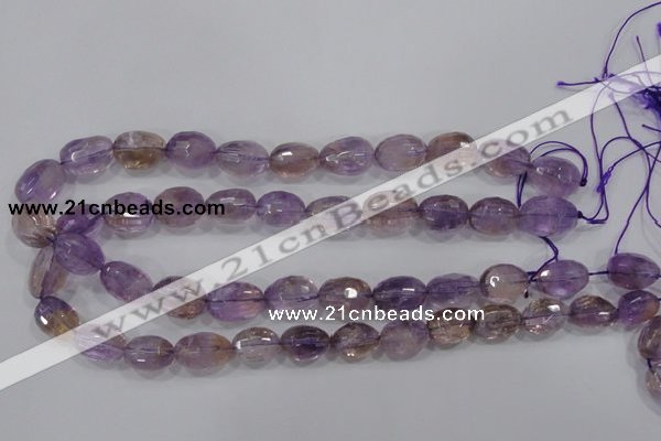 CAN28 15.5 inches 12*16mm faceted nugget natural ametrine beads