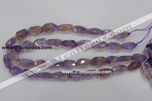 CAN29 15.5 inches 15*20mm faceted nugget natural ametrine beads