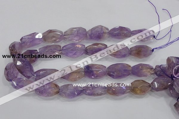 CAN30 15.5 inches 18*25mm faceted nugget natural ametrine beads