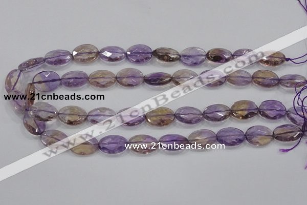 CAN32 15.5 inches 10*14mm faceted oval natural ametrine beads