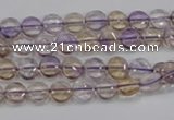 CAN39 15.5 inches 8mm flat round natural ametrine gemstone beads