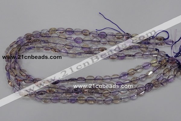 CAN46 15.5 inches 8*10mm oval natural ametrine gemstone beads