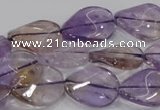 CAN53 15.5 inches 12*16mm twisted oval natural ametrine beads