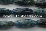 CAP310 15.5 inches 11*25mm rice natural apatite gemstone beads