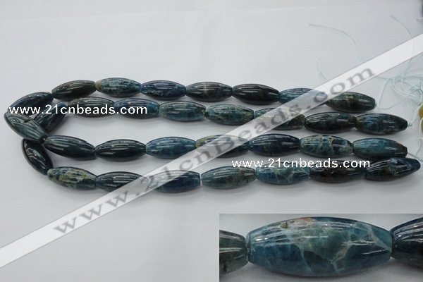 CAP310 15.5 inches 11*25mm rice natural apatite gemstone beads