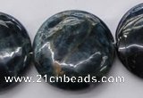 CAP348 15.5 inches 30mm flat round natural apatite gemstone beads