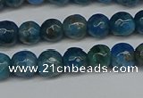 CAP521 15.5 inches 6mm faceted round apatite gemstone beads