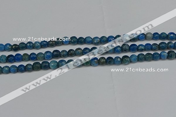 CAP521 15.5 inches 6mm faceted round apatite gemstone beads