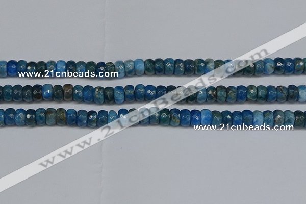 CAP529 15.5 inches 4*7mm faceted rondelle apatite gemstone beads