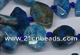 CAP535 15.5 inches 10*18mm - 16*30mm faceted freeform apatite beads