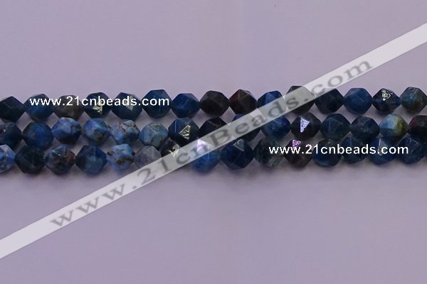 CAP563 15.5 inches 10mm faceted nuggets apatite gemstone beads