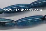 CAP59 15.5 inches 10*30mm rice dyed apatite gemstone beads wholesale