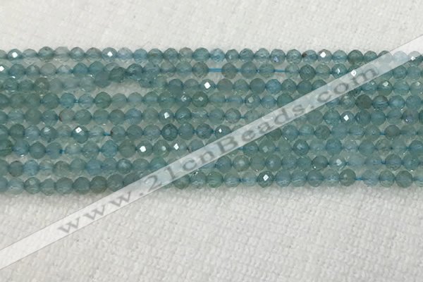 CAP620 15.5 inches 2mm faceted round tiny apatite gemstone beads