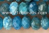 CAP656 15.5 inches 5*8mm faceted rondelle apatite gemstone beads