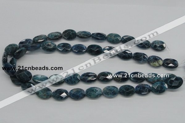 CAP68 15.5 inches 13*18mm faceted oval dyed apatite gemstone beads