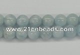 CAQ108 15.5 inches 6mm round A grade natural aquamarine beads