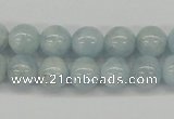 CAQ109 15.5 inches 8mm round A grade natural aquamarine beads